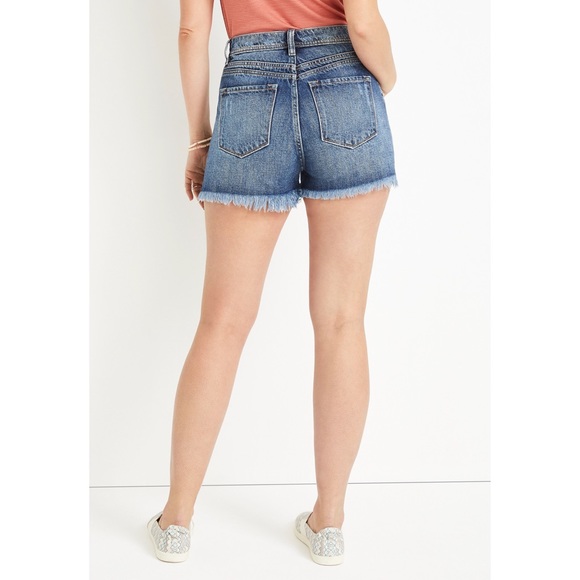 KanCan High Rise Ripped Button Fly 3.5in Distressed Jean Shorts 28 6 - Picture 7 of 10